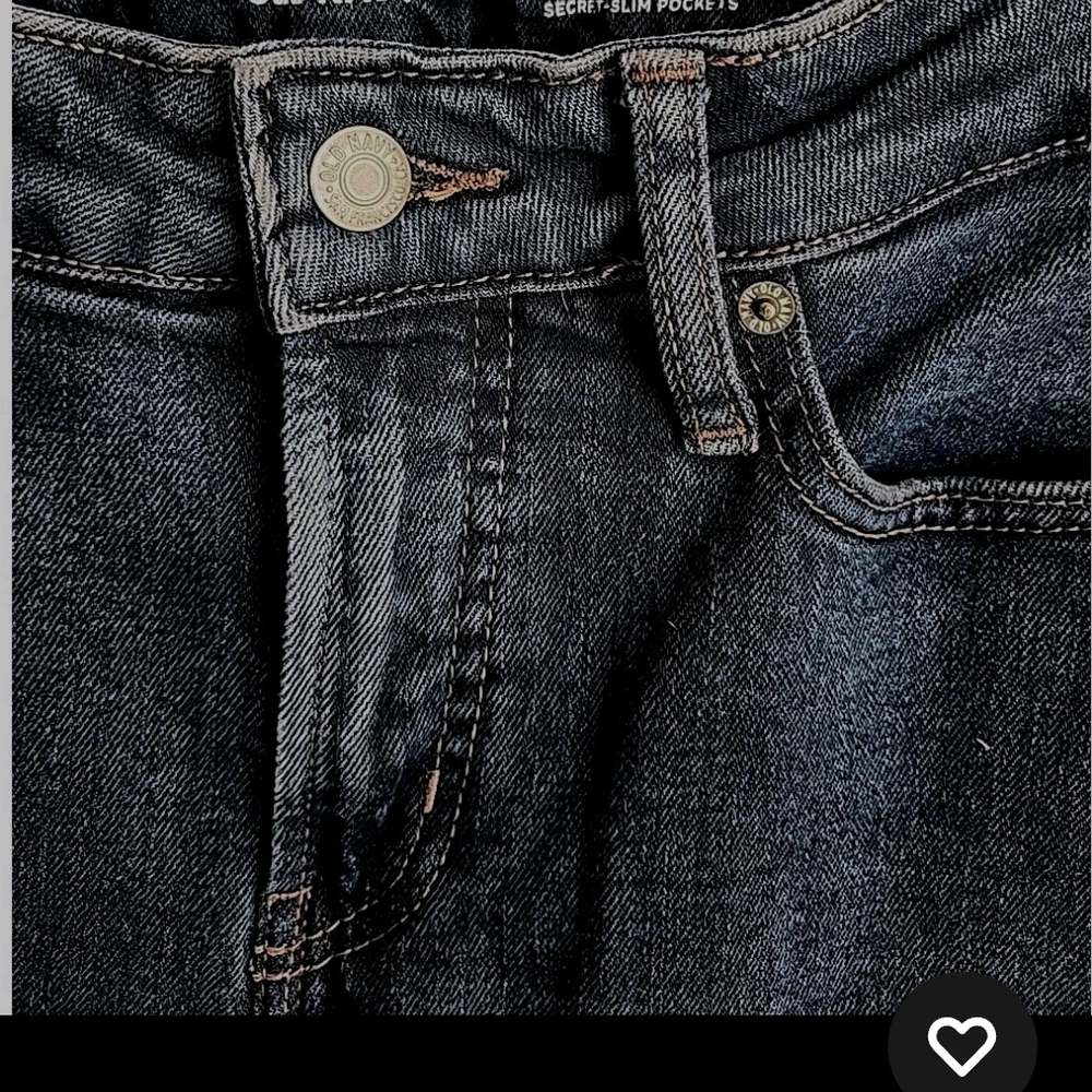 Old Navy Women's Jeans 4 Dark Blue High Rise O.G. Straight Secret Slim Pockets. - Picture 2 of 6